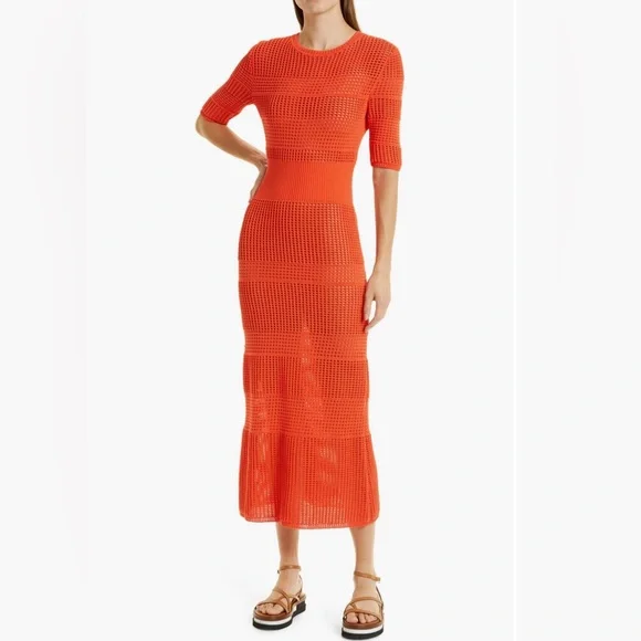 open lace back dress Jason Wu Printed Silk Crinkle Chiffon Dress